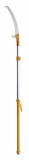  - Hedvábný tyčová píla Hayate, 2-dielna. čepel délka 240 cm. Užitečná délka 380 cm. Váha 2650 g. 4 ks. Zatažené délka 240cm. Ausgeschoben 610 cm. Hmotnost 4500 g