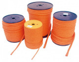  - Poly-rychlé oranžová, dutý, cop lehce odhalil 12 mm, 2100 kg, hmotnost trhací odporu? 3,6 kg, 50 m role 10 mm ?, Pevnost v tahu 1700 kg , hmotnost 4,5 kg 100 m role