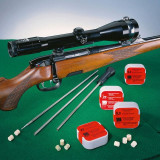  - čištění barel, mírné, světlo pro kalibr filc/22 (22IfB/22 Hornet/222 Rem), box/80 kusů Kaliber 6 mm (243 Win / 6,35 mm). Taška s 500 kusy