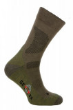  - Gettix Socken Merino Trekking, Farbe grün-oliv. Größe 37/39. zeleno-olivováová / 37/39
