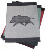  - Geschirrhandtuch Wildschwein, Farbe silber. stříbrná