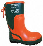  - Euro PM Schnittschutz-Gummistiefel Lumberjack III Neo, Farbe orange-green. Größe 37. oranžová-zelená / 44
